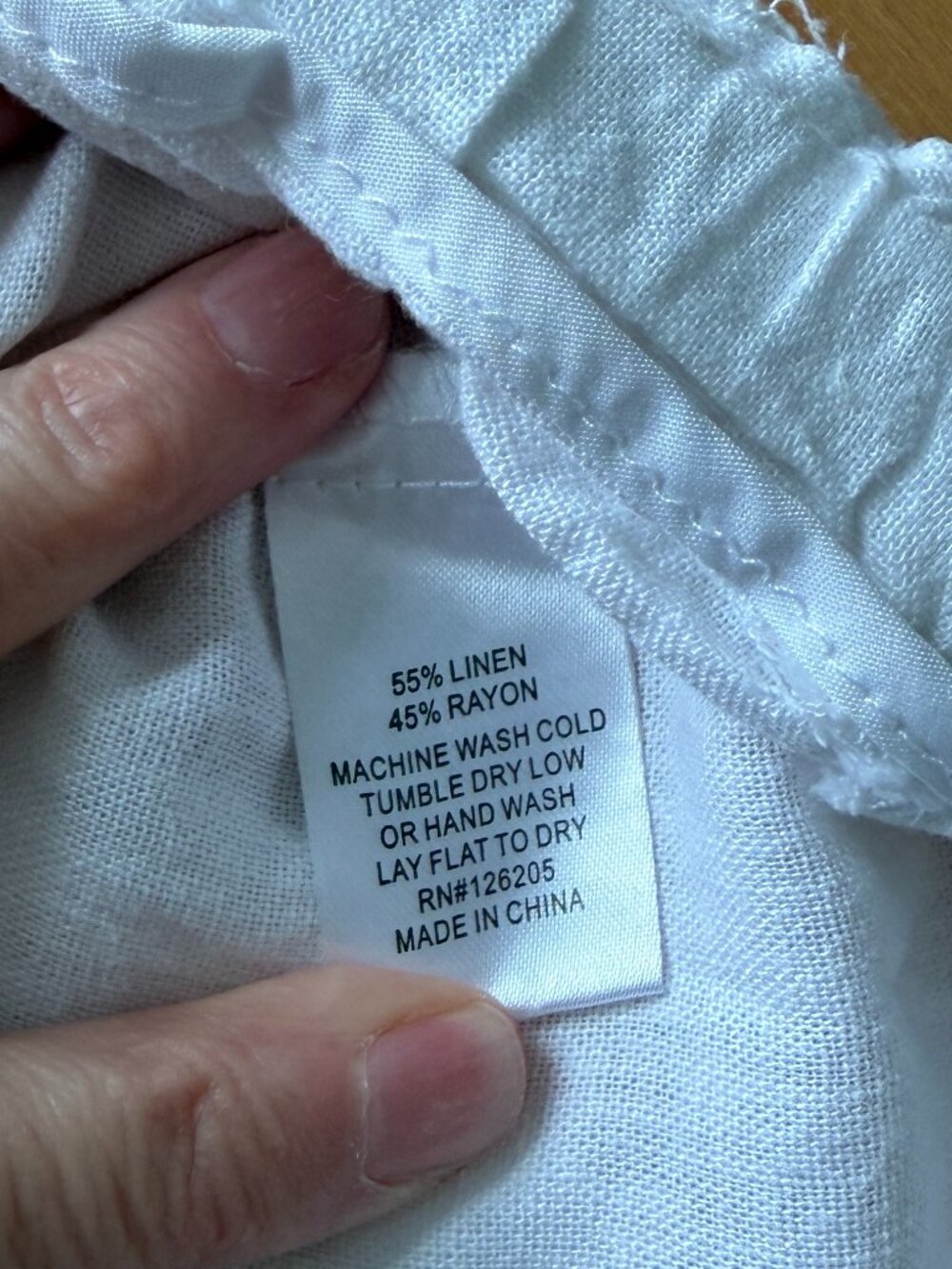 Just Living White Linen Wide Leg Pants L - Picture 7 of 7